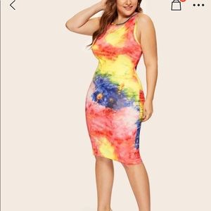 Dress tie dye rainbow